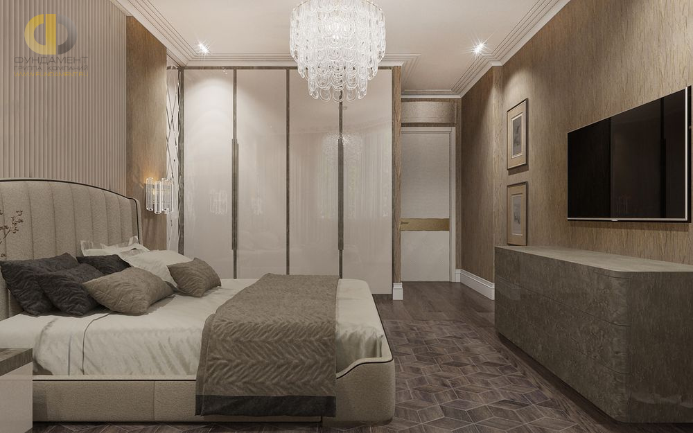 Дизайн интерьера спальни в трёхкомнатной квартире 110 кв.м в стиле ар-деко14