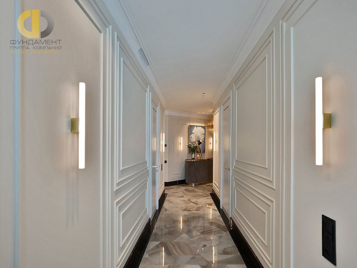 Фото ремонта коридора в трёхкомнатной квартире 133 кв. м в стиле ар-деко  – фото 6