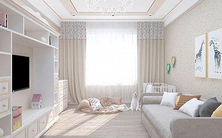 Дизайн интерьера детской в трёхкомнатной квартире 132 кв.м в современном стиле 20