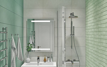 Дизайн интерьера ванной в трёхкомнатной квартире 80 кв.м в стиле неоклассика2