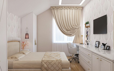 Дизайн интерьера спальни в доме 323 кв.м в классическом стиле32