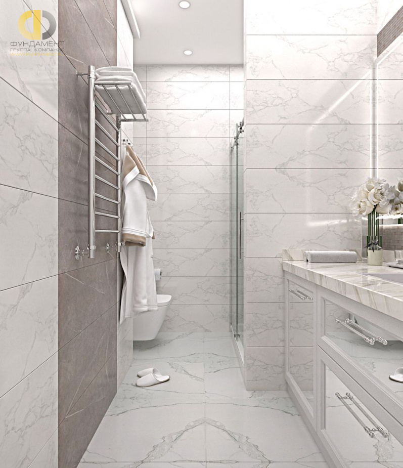Дизайн интерьера ванной в двухкомнатной квартире 62 кв.м в стиле неоклассика16