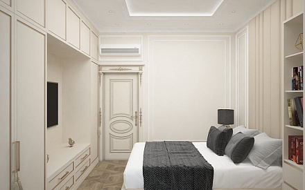 Дизайн интерьера детской в трёхкомнатной квартире 101 кв. м в стиле классицизм 24