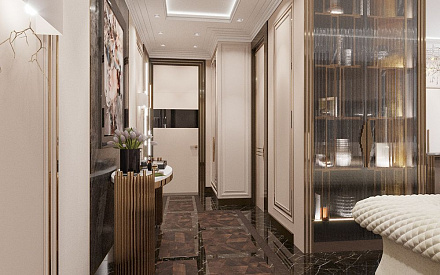 Дизайн интерьера коридора в 3-комнатной квартире 92 кв. м в стиле эклектика 4