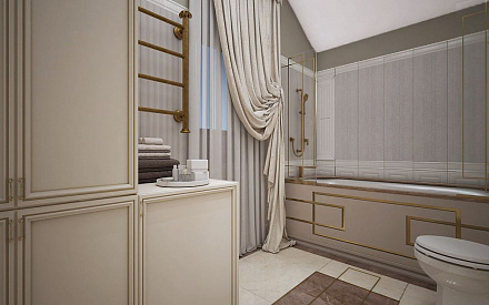 Дизайн интерьера ванной в доме 323 кв.м в классическом стиле52