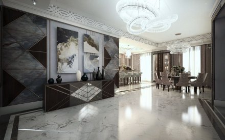 Авторский дизайн интерьера четырехкомнатной квартиры в Москве