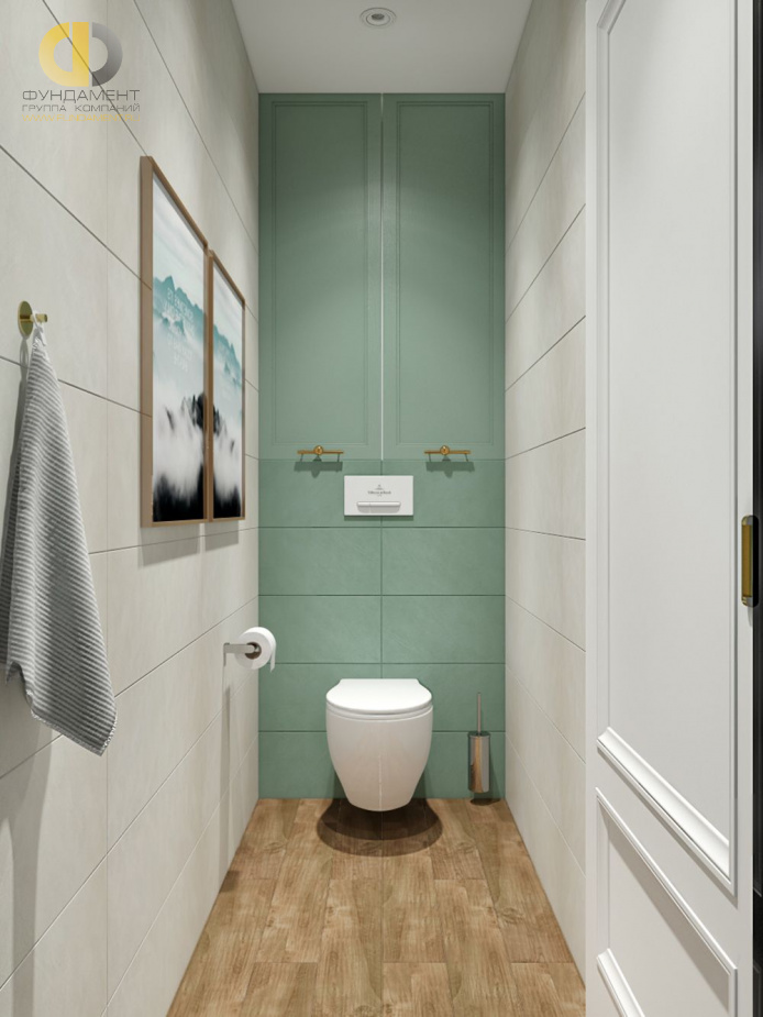 Дизайн интерьера ванной в трёхкомнатной квартире 80 кв.м в стиле неоклассика6