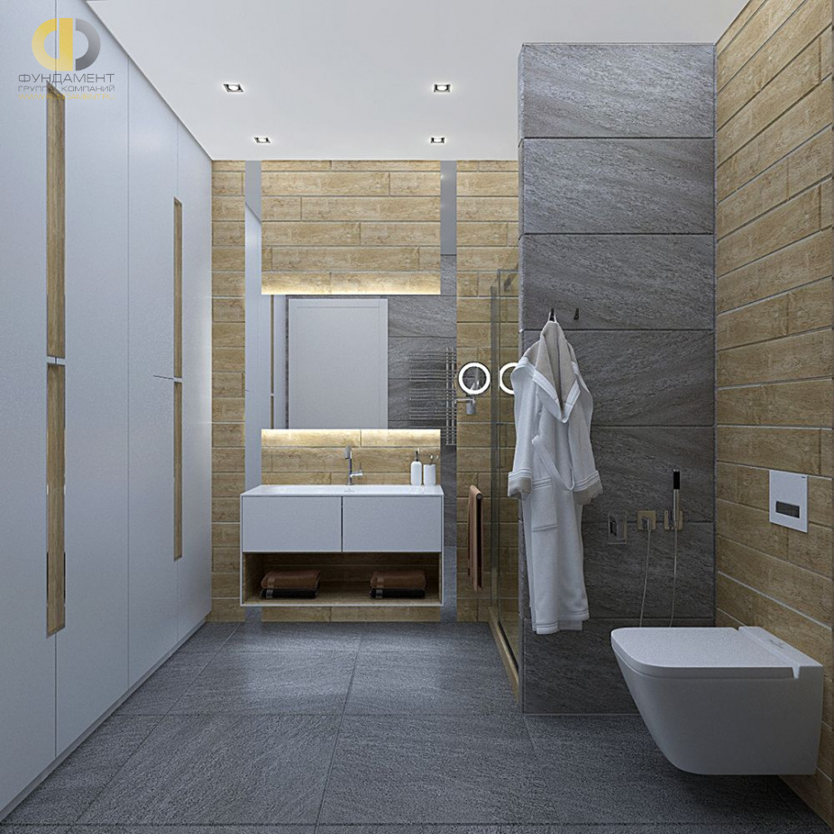 Дизайн интерьера ванной в трёхкомнатной квартире 123 кв.м в современном стиле2