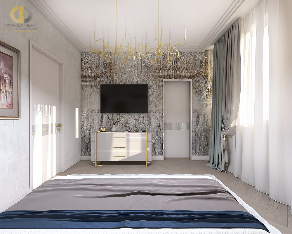 Дизайн интерьера спальни в двухкомнатной квартире 67 кв. м. в современном стиле11