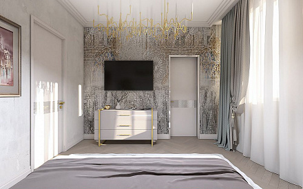 Дизайн интерьера спальни в двухкомнатной квартире 67 кв. м. в современном стиле11