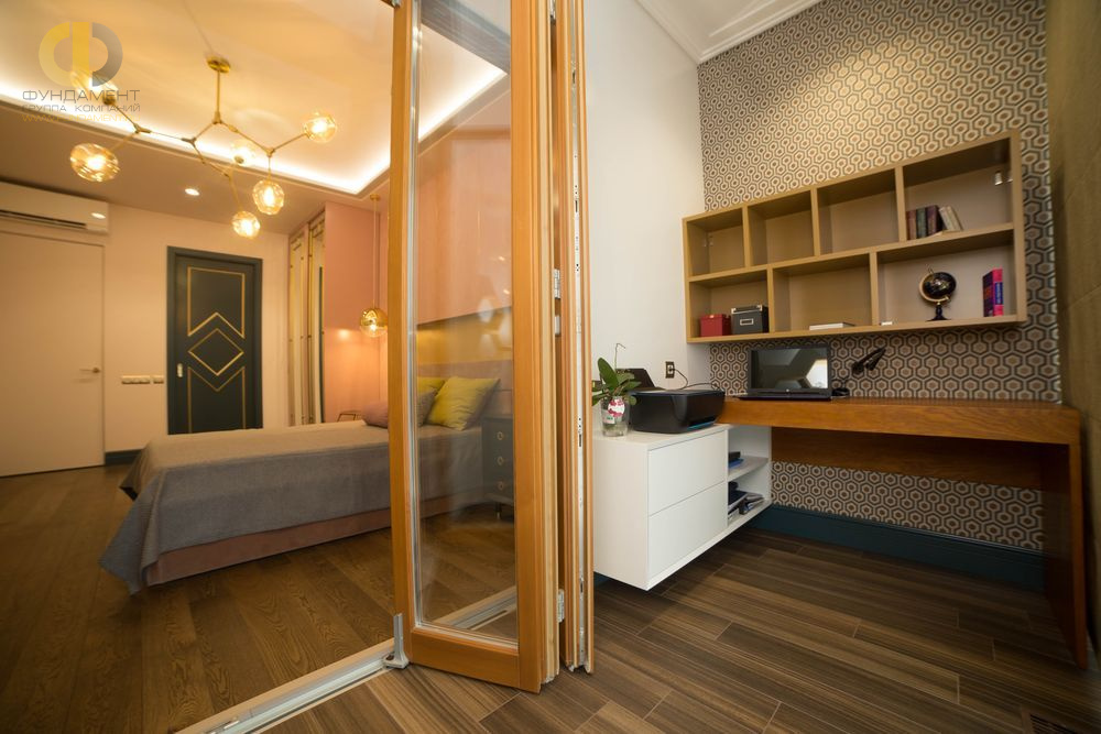 Ремонт спальни в четырёхкомнатной квартире 140 кв.м в стиле фьюжн