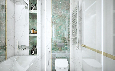 Дизайн интерьера ванной в двухкомнатной квартире 67 кв. м. в современном стиле4