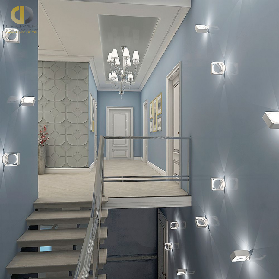 Дизайн коридора в неоклассическом стиле