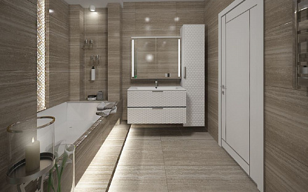 Дизайн ванной в 4-комнатной квартире 130 кв.м5