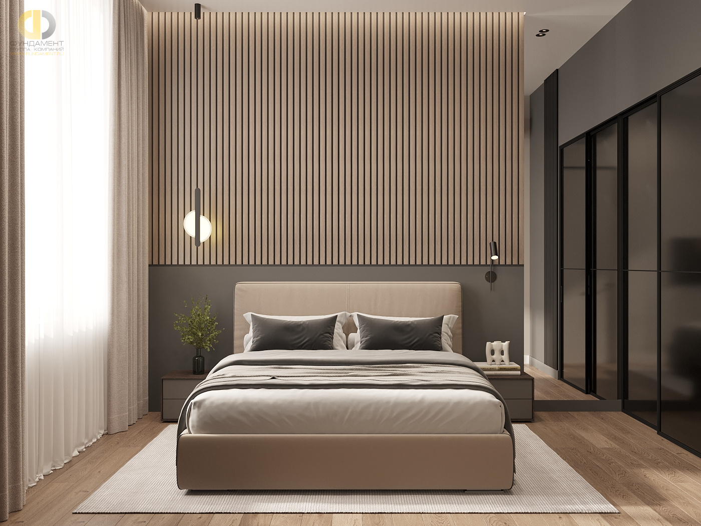 Дизайн спальни в стиле cовременном – фото 124