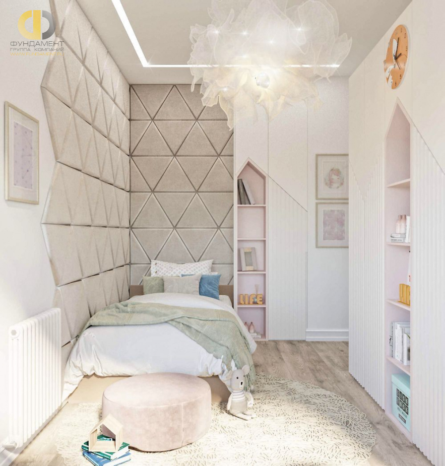 Дизайн интерьера детской в четырёхкомнатной квартире 87 кв.м в современном стиле 6