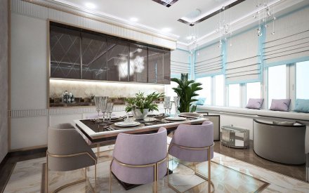 Дизайн проект трехкомнатной квартиры в Москве