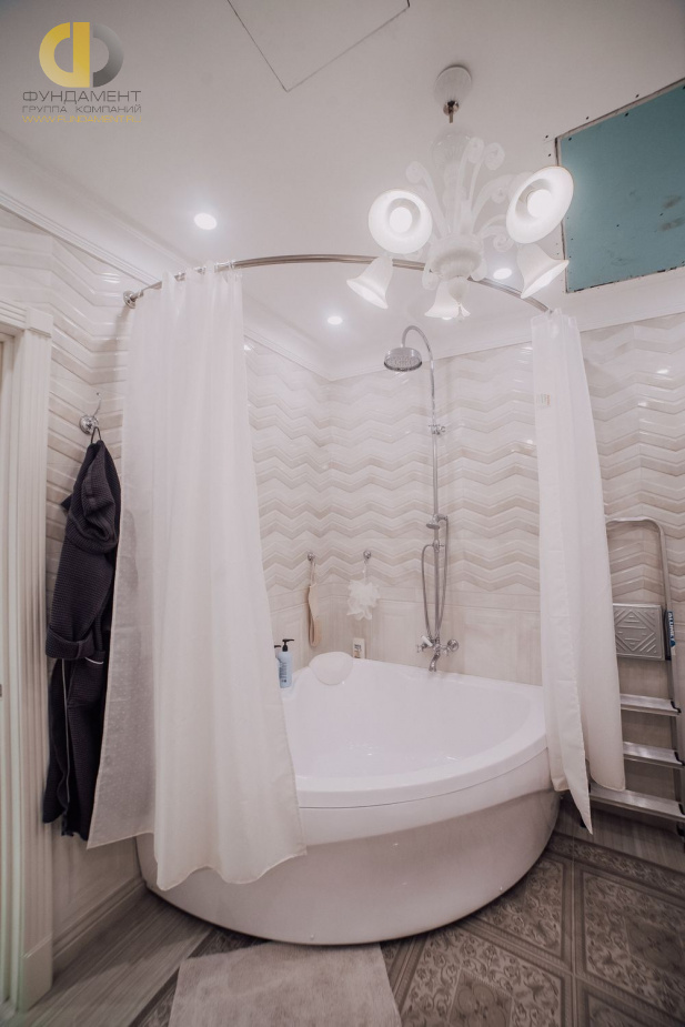Ремонт ванной в 3-комнатной квартире в стиле американская классика