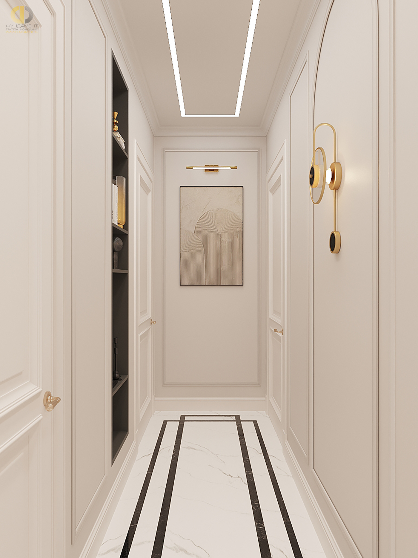 Дизайн коридора в стиле cовременном – фото 83