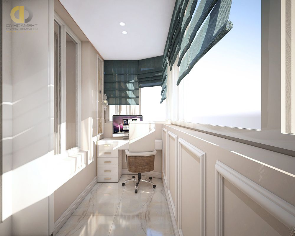 Дизайн интерьера балкона в стиле ар-деко