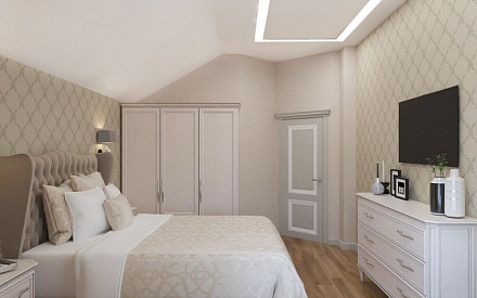 Дизайн интерьера спальни в доме 323 кв.м в классическом стиле36