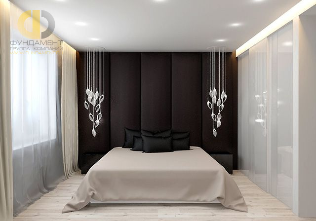 Спальня в стиле дизайна современный по адресу г. Москва, Нагатинская набережная, д. 14, к. 1, 2017 года