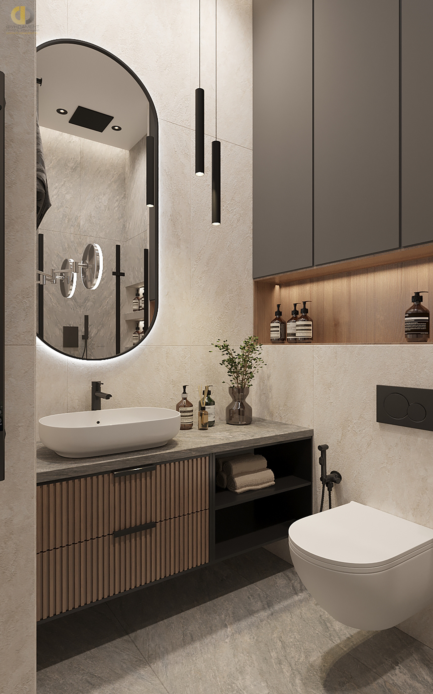 Дизайн ванной комнаты маленького размера — cтоимость в Минске
