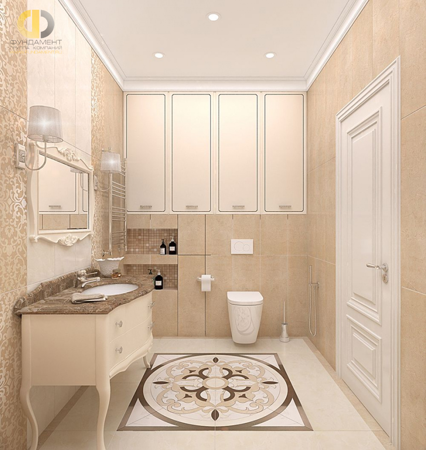 Дизайн интерьера ванной в четырёхкомнатной квартире 117 кв.м в стиле неоклассика20