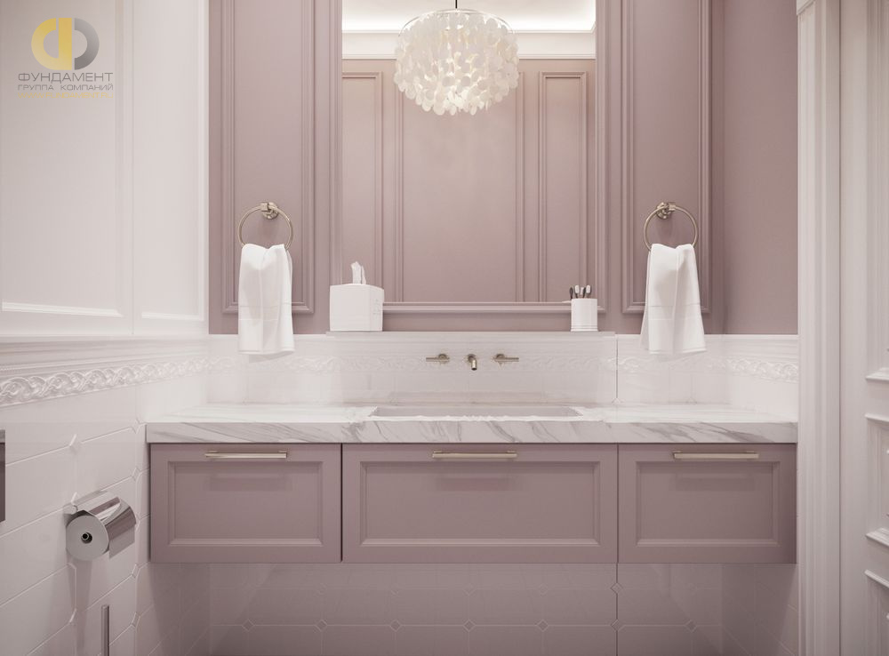 Дизайн интерьера ванной в четырёхкомнатной квартире 101 кв.м в стиле неоклассика11