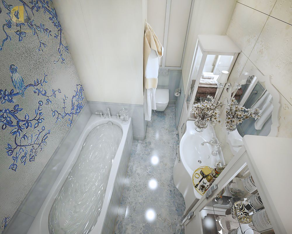 Ванная в стиле дизайна неоклассика по адресу МО, г. Красногорск, Красногорский бульвар д. 36, 2020 года