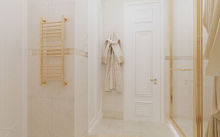 Дизайн интерьера ванной в трёхкомнатной квартире 85 кв.м в стиле неоклассика2