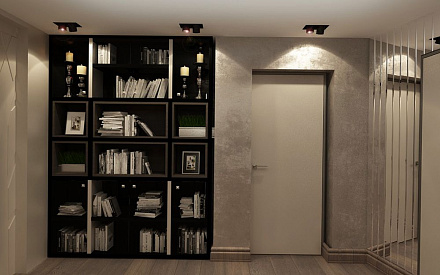 Дизайн интерьера коридора в 4-комнатной квартире 144 кв. м в современном стиле