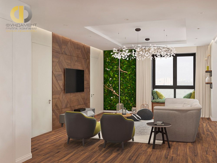 Дизайн интерьера гостиной в семикомнатной квартире 153 кв.м в современном стиле27