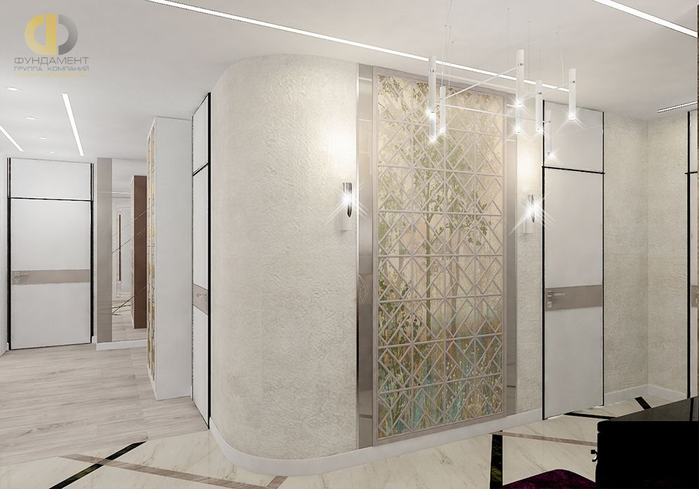 Дизайн интерьера коридора в пятикомнатной квартире 108 кв. м в современном стиле 6