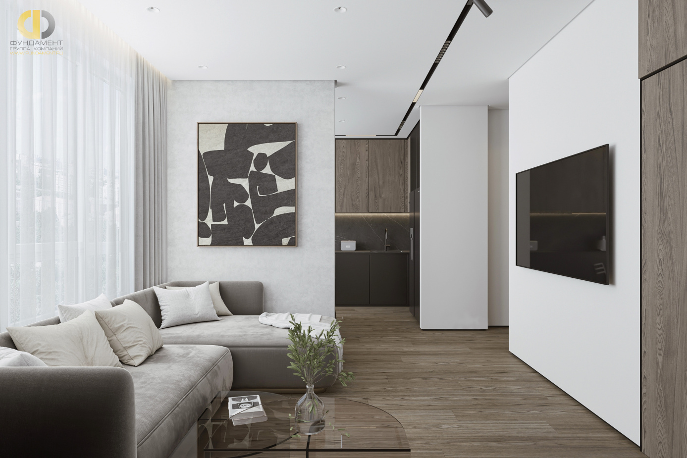 Дизайн-проект 2-х комнатной квартиры 68 кв.м. | Смотреть фото