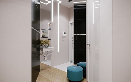 Дизайн интерьера коридора в 3х-комнатной квартире 70 кв.м в современном стиле4