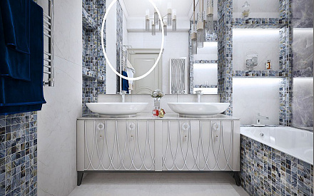 Дизайн интерьера ванной четырёхкомнатной квартире 142 кв. м в стиле неоклассика 24