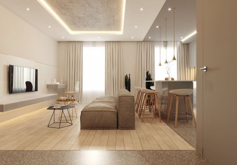 Дизайн квартиры 50 кв. метров: 3 решения