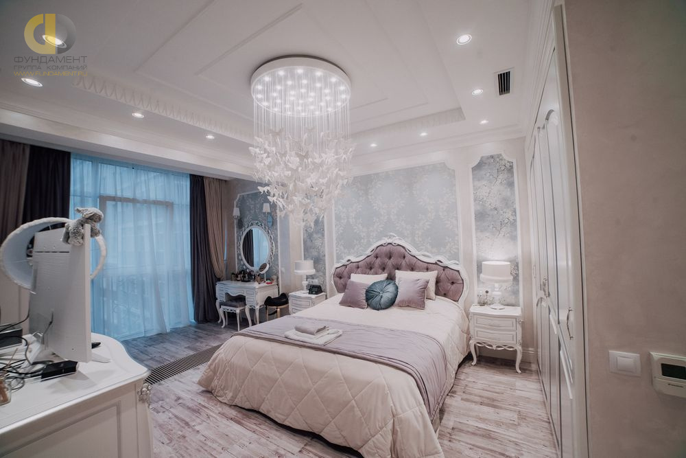 Ремонт спальни в 3-комнатной квартире в стиле американская классика