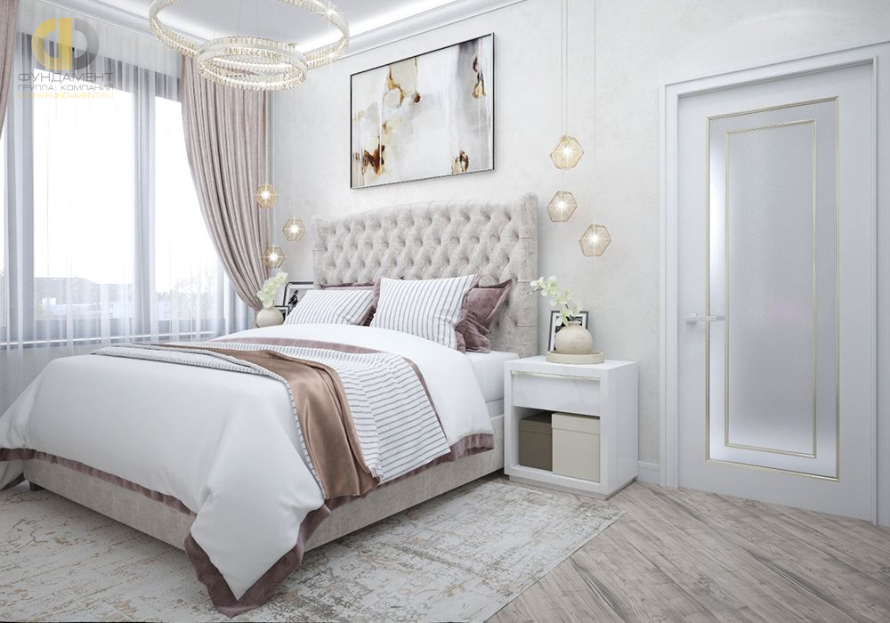 Спальня в стиле дизайна современный по адресу г. Москва, Ленинградский пр-т, вл. 31, 2019 года