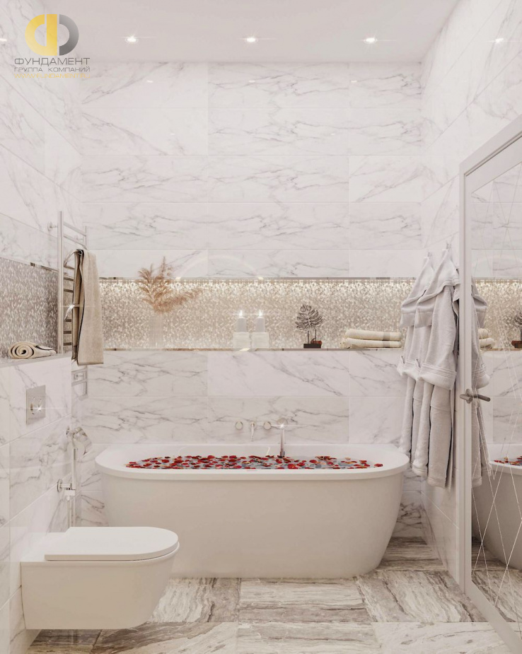 Дизайн интерьера ванной в четырёхкомнатной квартире 87 кв.м в современном стиле 10