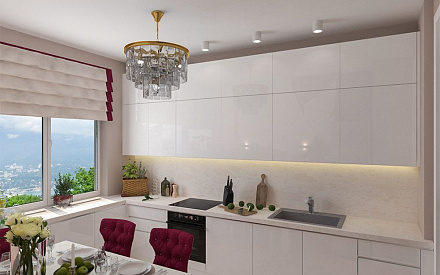 Дизайн интерьера кухни в трёхкомнатной квартире 103 кв.м в стиле эклектика8