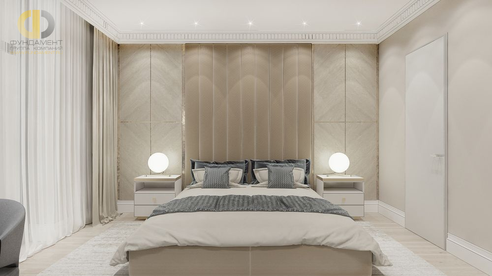 Дизайн интерьера спальни в пятикомнатной квартире 155 кв.м в стиле неоклассика11