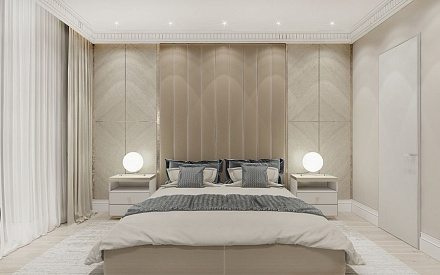 Дизайн интерьера спальни в пятикомнатной квартире 155 кв.м в стиле неоклассика11