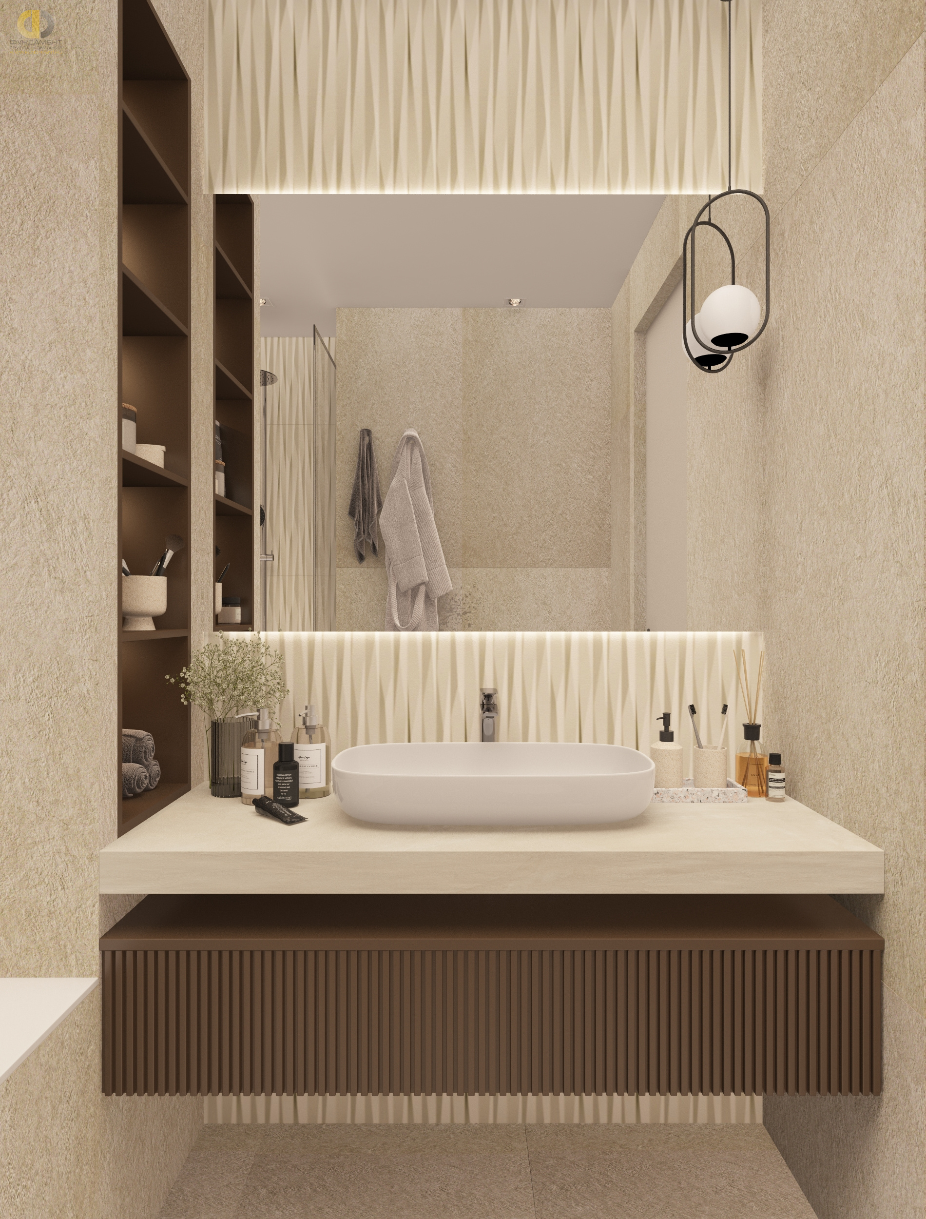 Дизайн ванной в стиле cовременном – фото 18