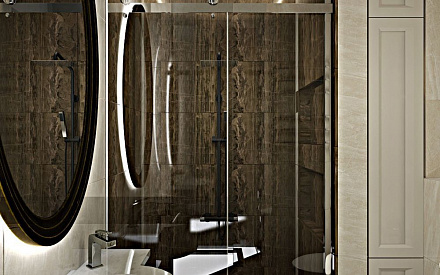 Дизайн интерьера ванной в трёхкомнатной квартире 95 кв.м в стиле ар-деко6