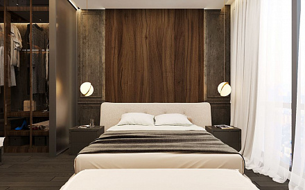 Дизайн интерьера спальни в двухкомнатной квартире 65 кв.м в стиле неоклассика10