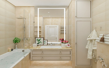 Дизайн интерьера ванной в трёхкомнатной квартире 103 кв.м в стиле эклектика13