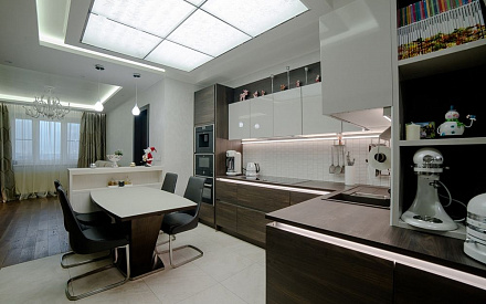 Ремонт кухни в четырёхкомнатной квартире 137 кв.м в современном стиле3
