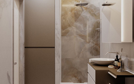 Дизайн интерьера ванной в трёхкомнатной квартире 79 кв.м в современном стиле1